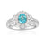 18kt White Gold .62ct Oval Paraiba Tourmaline .83ctw Diamond Ring GIA 2235761209