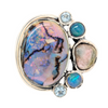 Sterling Silver Opal Purple Flash Gemstone Ring