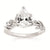 14kt White Gold .16ctw G-H SI1/SI2 Pear Semi Mounting