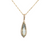 14kt Yellow Gold 1.39ct Green Amethyst .26ctw Diamond Necklace