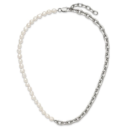 STAINLESS FRESHWATER PEARL NEC.