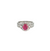 Estate Platinum 1.06ct Oval Cab Ruby .61ctw Diamond Ring
