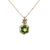 14K YG 2.22CT PERIDOT .14CTW DIA LESLIES 1MM SINGAPORE 18"