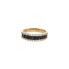 14K YG .84CTW SAPPHIRE .35CTW DIA BAND