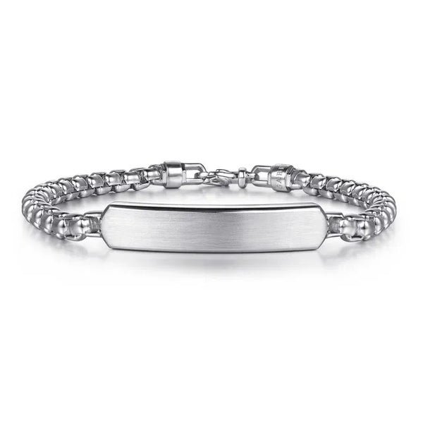 STERLING SOLID ROUND BOX ID BR