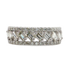 14kt White Gold 1.23ctw Baguettes .65ctw Round Diamond Band
