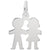 Sterling Silver Boy & Girl Charm