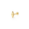14K YG PYRAMID SINGLE FLATBACK