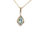14K YG .63CT AQUAMARINE .05CTW