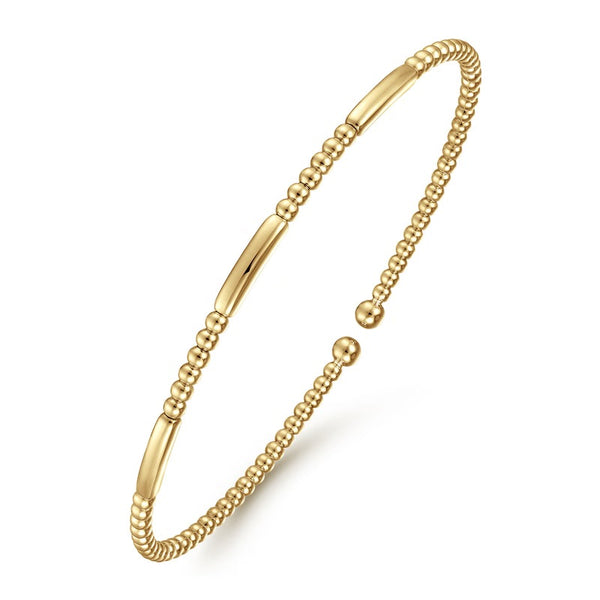 BUJUKAN 14K YG OPEN BANGLE.