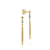 14 Karat Yellow Gold Spike Drop Earrings.
