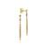14 Karat Yellow Gold Spike Drop Earrings.