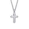 STERLING BRUSHED SILVER CROSS