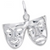 Sterling Silver Comedy & Tragedy Charm.