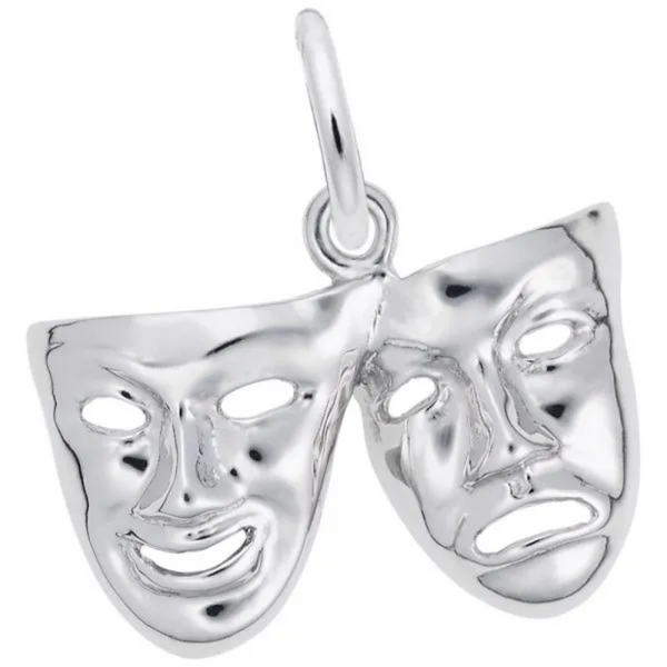 Sterling Silver Comedy & Tragedy Charm.