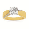 14kt Yellow Gold .11ctw G-H SI1/SI2 1.50ct Semi Mounting