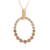 EMBERLIGHT 14K YG 1CTW WHT/BRN OVAL PND/CHN ADJ