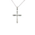 14kt White Gold .09ctw Diamond Cross Necklace