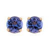 14K Yellow Gold Tanzanite Prong Set Stud Earrings