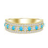 18K Yellow Gold Turquoise & Diamond Ring