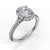 14K Gold Oval Diamond Halo Engagement Ring