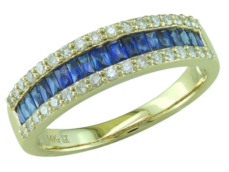 14K YG 1.01CTW BLUE SAPPHIRE .
