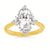 14kt Yellow Gold .24ctw G-H SI1/SI1 Marq Semi Mounting