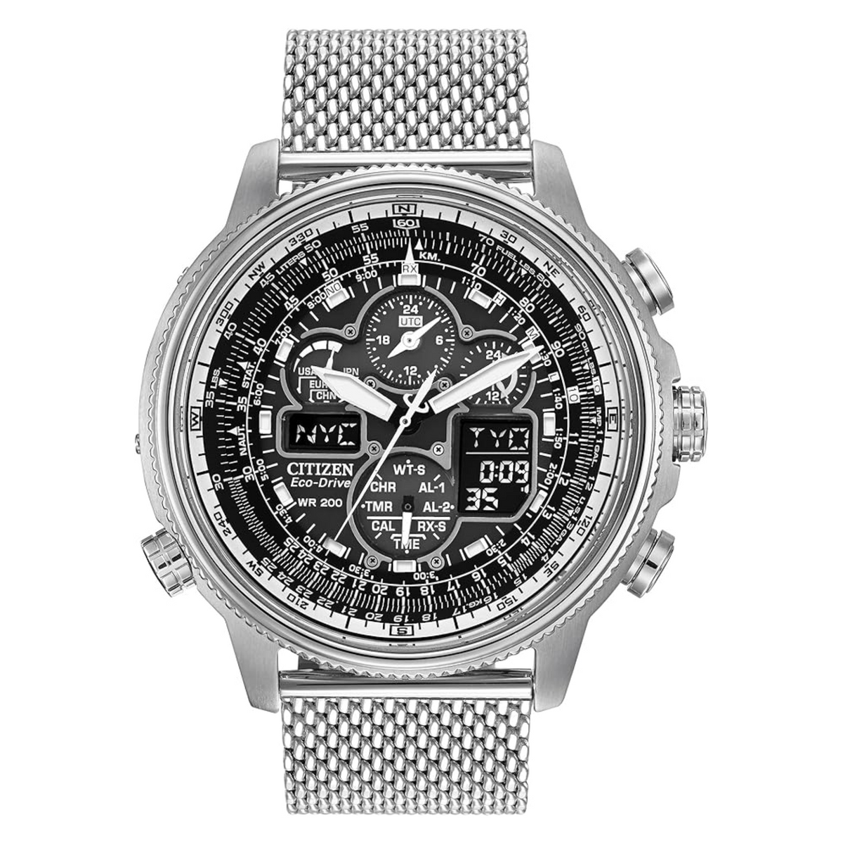 Citizen Men's Navihawk Eco Drive Stainless Steel Watch JY8030-83E