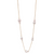 18K Yellow Gold Double Pearl Station Necklace 18"