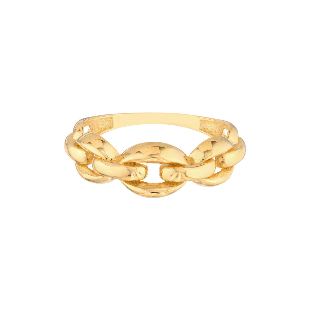 14K YG OPEN CABLE RING