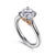 14K Rose & White Nelia Lotus Round Center Engagement Semi-Mount Ring S2086905