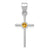 STERLING CITRINE CROSS WITH .9