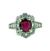 Estate Platinum 1.55ct GIA Oval Ruby 1.40ctw Diamond Ring