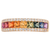 14K Yellow Gold Princess Cut Rainbow Sapphire Band