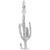 Sterling Silver Cactus Charm.