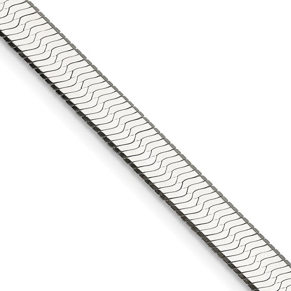 Estate Sterling Sliver Herringbone Chain 24in 7mm