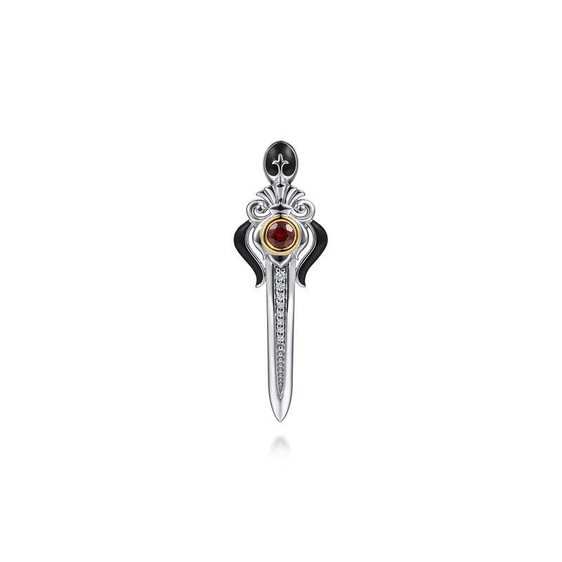 STERLING 14K YG
.33CT GARNET