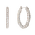 18K WG 1.25CTW Inside Outside Milgrain Detail Hoop Earrings