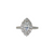 Estate 14kt White Gold 1.75ctw Marq Halo Engagement Ring H I1-SI2.