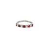 14kt White Gold .48ctw Ruby .32ctw Diamond Band