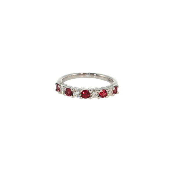 14K WG .48CTW RUBY .32CTW DIA BAND