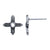 Sterling Silver Zia Symbol Post Earrings.