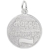 Sterling Silver Happy Anniversary Disc Charm