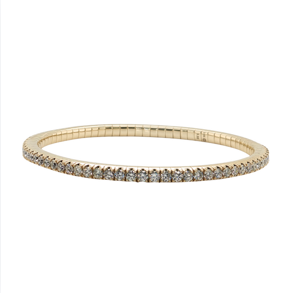14kt Yellow Gold 3.32ctw Diamond Stretch Bracelet