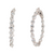 18K Gold Oval Inside Outside Hoop Earrings 2.94CTW