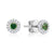 18K White Gold Alexandrite Diamond Halo studs