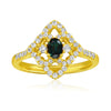 18kt Yellow Gold .30ct Brazil Alexandrite .37ctw Diamond Ring W/Report