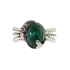 Estate Sterling Sliver Malachite Cuff E Richards Artist