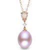 14K Rose Gold 11MM Natural Pink Freshwater Pearl Necklace