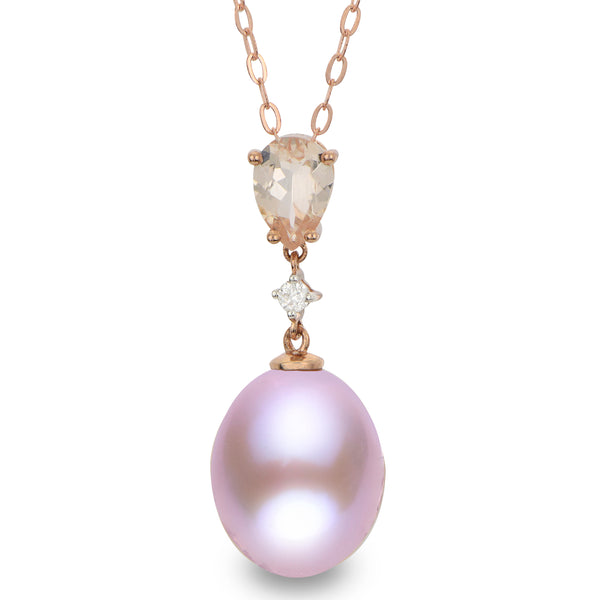 14K Rose Gold 11MM Natural Pink Freshwater Pearl Necklace